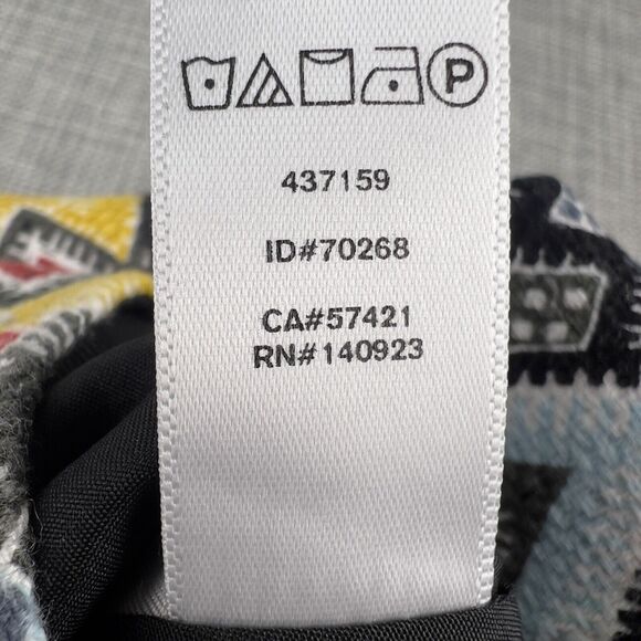 Ann Taylor Skirt Sz 0 Mini Tribal Aztec Print Black Yellow Red Side Zip Textured - Picture 7 of 14